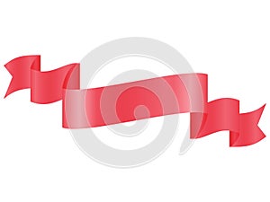 Shiny Red Decorative Ribbon Banner Set