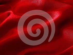 Shiny red fabric background