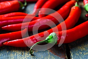 Shiny red pepper stack background