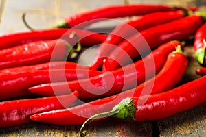 Shiny red pepper stack background