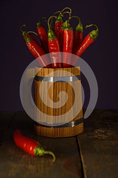 Shiny red pepper stack background
