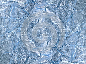 Shiny silver blue textile background