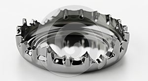 Shiny Silver Bottle Cap Isolated on White