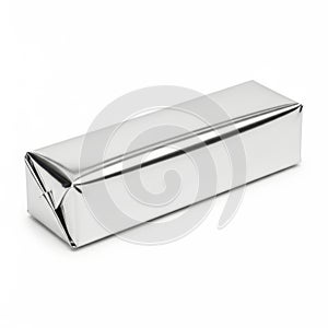 Shiny silver rectangular box