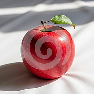 Shiny and smooth reflecting light while the leaf features visible