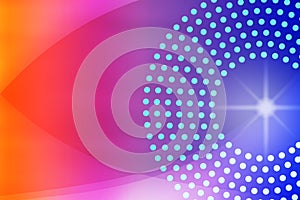 Shiny Sparkle, Circles, Dots and Curves in Blurred Blue, Purple, Pink and Red Background