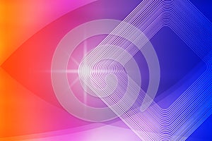 Shiny Sparkle, Square Shapes and Curves in Blurred Blue, Purple, Pink and Red Background