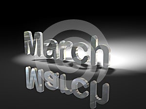 Shiny text design - March