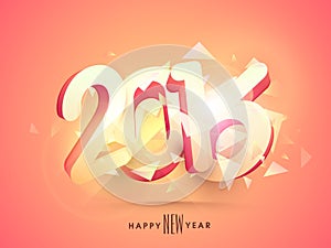 Shiny text for New Year 2016 celebration.