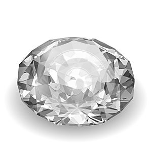Shiny transparent reaslitic diamond