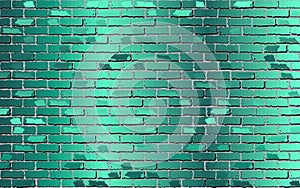 Shiny Turquoise Brick Wall