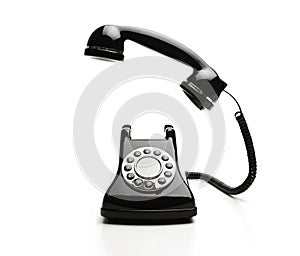Shiny vintage telephone