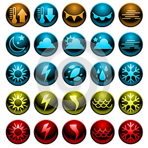 Shiny weather icons