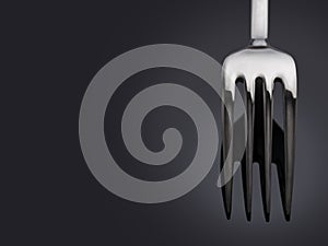 Shinyfork on dark background