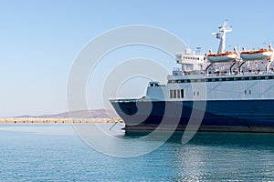 Ship in alongside berthing the terminal of port.