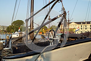 Ship in Amsterdam harbor