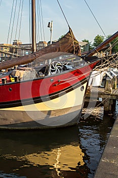 Ship in Amsterdam harbor