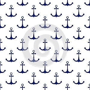 Ship Anchor , Seamless Pattern