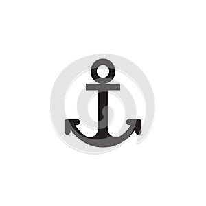 Ship anchor sign isolated on white background