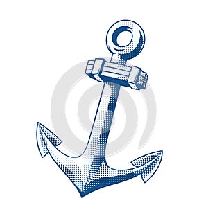 Ship anchor tattoo