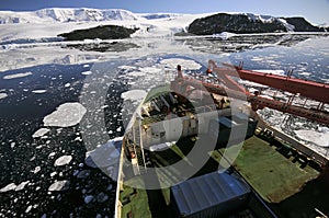 Loď v antarktída 
