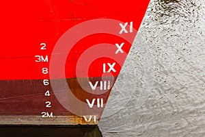 Ship Bow Depth Numbers photo