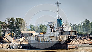 Ship breaking in Chittagong, Bangladesh