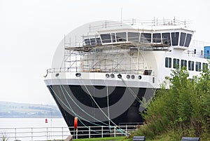 Ship Building and scaffolding in Port Glasgow Ferguson Shipbuilding Dock photo