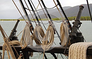 Ship cannons and ropes