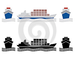 Ship cargo icons photo