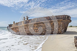 Ship cemetery theme in Angola