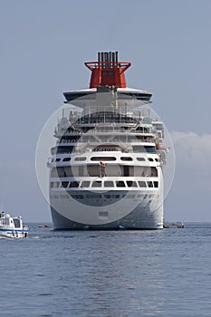 Ship cruiseship on the mediterranean france italy photo