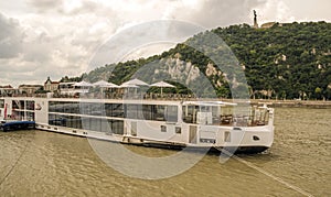 Ship in the Danubio river photo