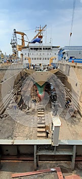 ship dock process at PT. PAL in surabaya