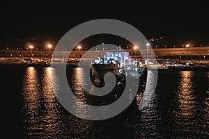 Ship docked the Port of Algeciras, Spain
