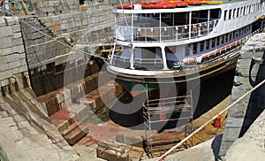 Ship in dry dock