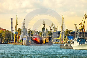 Ship on dry dock