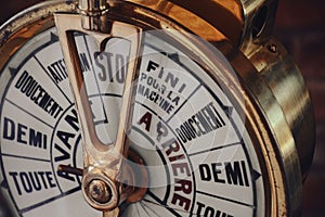 Ship engine control throttle lever