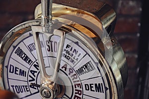 Ship engine control throttle lever