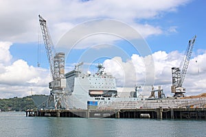 Ship in Falmouth Harbour