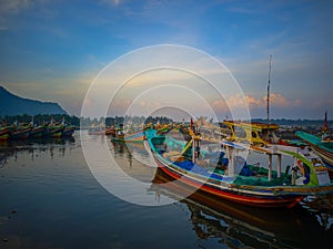 Ship fishing in Jember, Jawa Timur, Indonesia