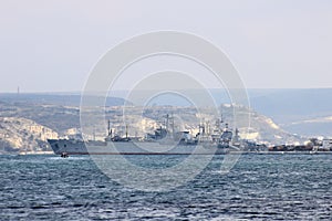 The ship General Ryabikov in Sevastopol city (Crimea)