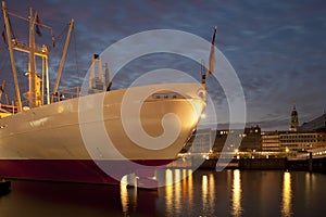 Ship in Hamburg Harbour