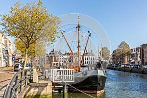 A ship in the harbour of Maassluis, The Netherlands photo