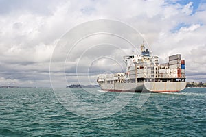 Ship in Hauraki Gulf