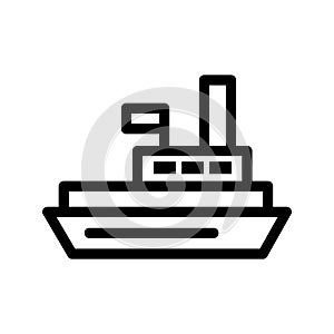 Ship icon or logo isolated sign symbol vector illustration