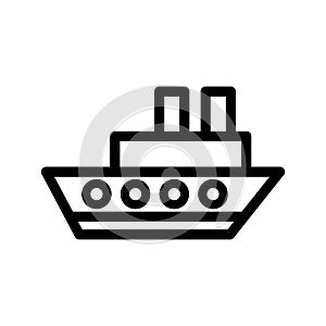 Ship icon or logo isolated sign symbol vector illustration