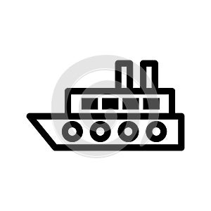 Ship icon or logo isolated sign symbol vector illustration