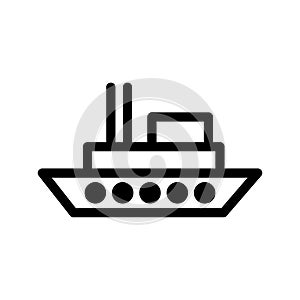 Ship icon or logo isolated sign symbol vector illustration