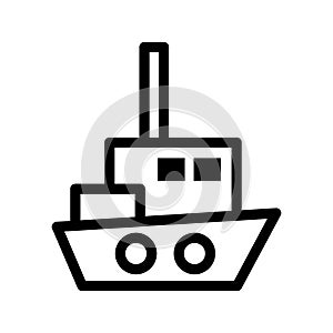 Ship icon or logo isolated sign symbol vector illustration